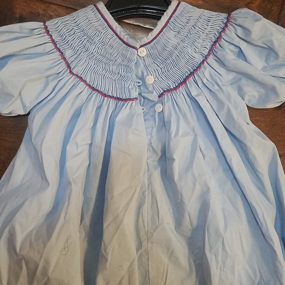4t girls flag smocked dress blue smockadot kids - Picture 2 of 2